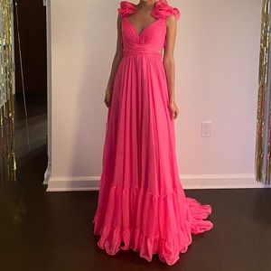 Mac Duggal Rosette Chiffon Gown